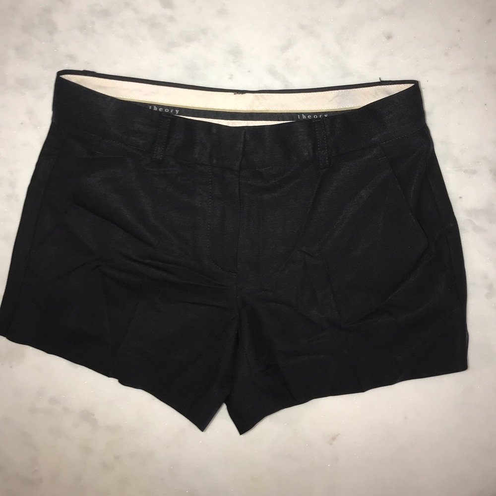 Theory black shorts size 0